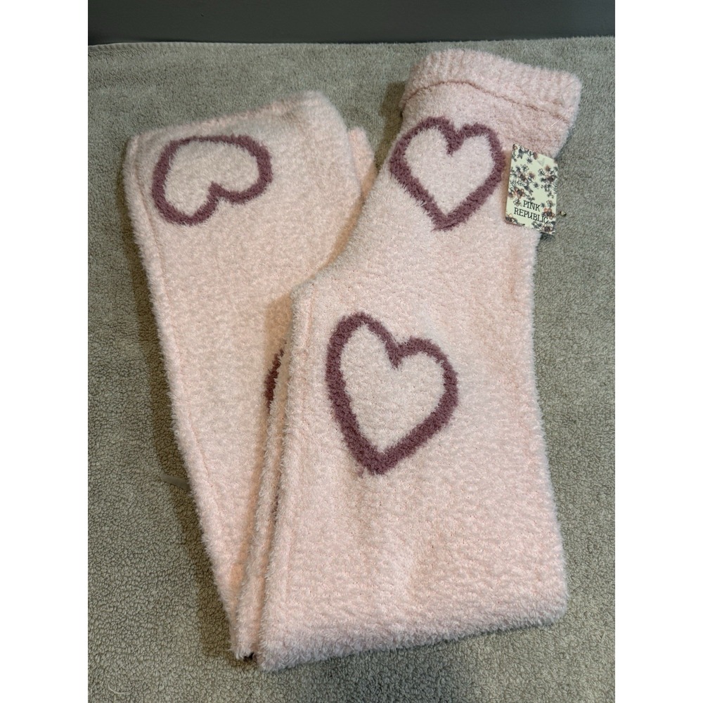 Pink Republic Super Soft Pink Heart Casual Pants Juniors XS